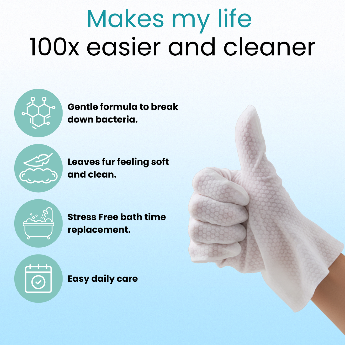 Kitty Care Daily Cleaning Gloves